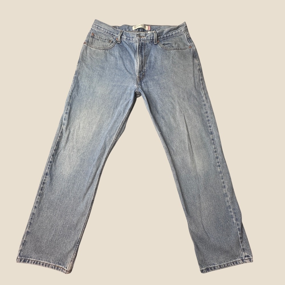 Vintage Levi's 505 Jeans Mens 36x30 Regular Fit Light Blue Denim Straight Leg